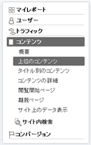 Google Analyticsの「上位のコンテンツ」